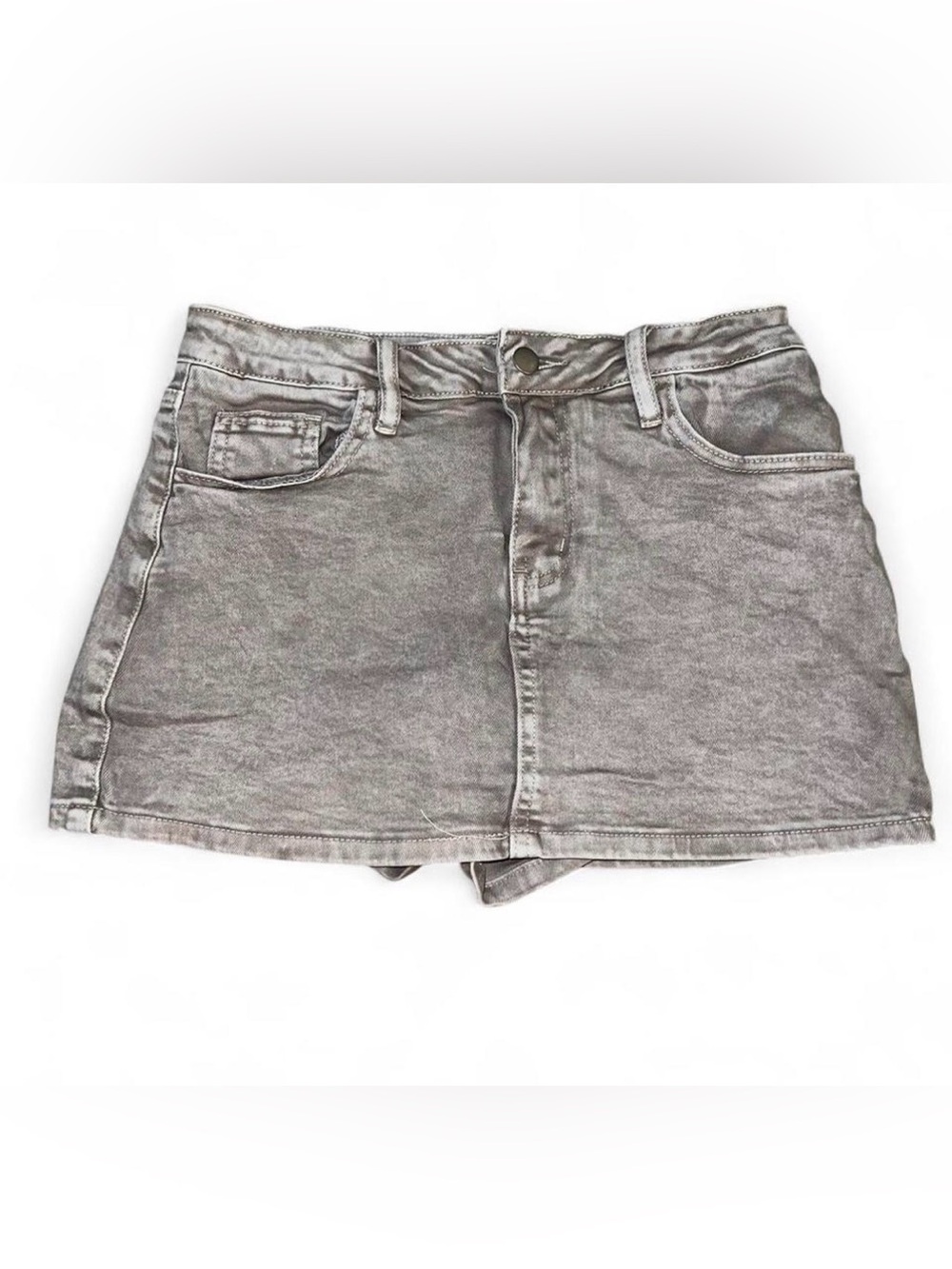 Windsor Denim Mini Skort - Taupe